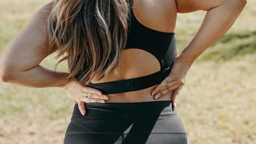Woman with back pain