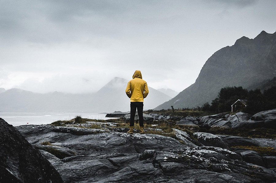 rainy hiking