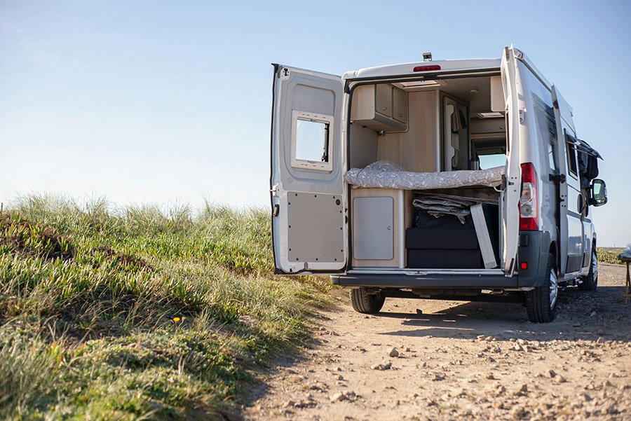 Dry camping in nature