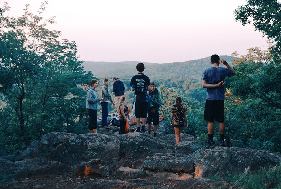 group of tourists