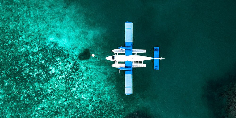 Aircraft over water